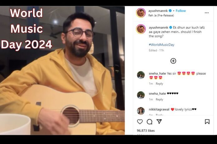 Ayushmann Khurrana's Surprise for World Music Day A Glimpse into the Upcoming Song Reh Ja